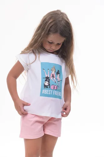 Детская футболка для девочек Rumino Jeans GRLFK41WHTWGS053, Белый, arzon
