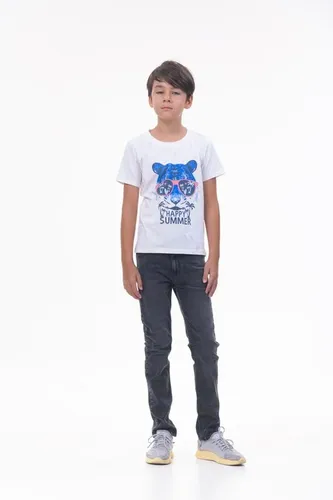 Детская футболка для мальчиков Rumino Jeans BOYFK53WHTWAM004, Белый