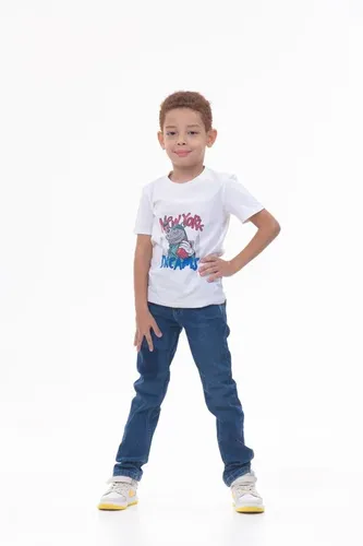 Детская футболка для мальчиков Rumino Jeans BOYFK44WHTWDS033, Белый