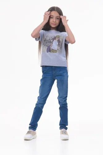 Детская футболка для девочек Rumino Jeans GRLFK18GRWWMN011, Серый, arzon