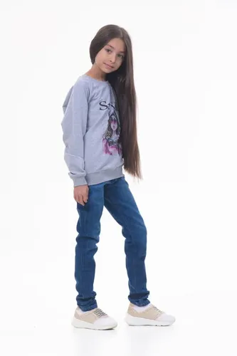 Детская кофта с длинным рукавом для девочек Rumino Jeans GS001GRWG009, Серый, купить недорого