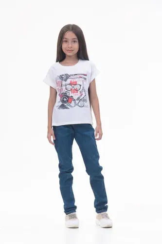 Детская футболка для девочек Rumino Jeans GRLTWHTWGS063, Белый, фото № 20