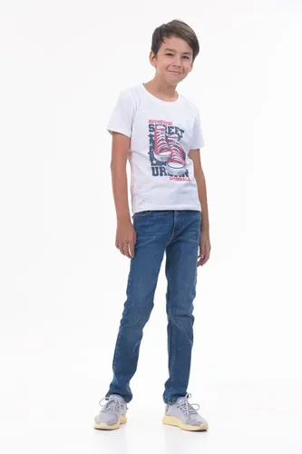 Детская футболка для мальчиков Rumino Jeans BOYFK51WHTWSS013, Белый, фото № 28
