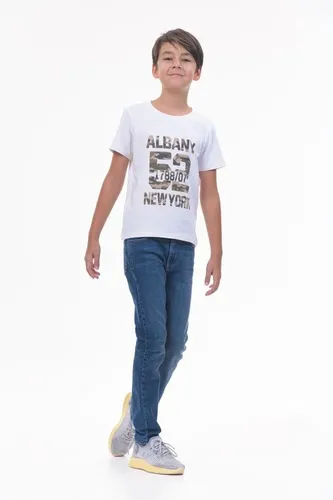 Детская футболка для мальчиков Rumino Jeans BOYFK51WHTWLS014, Белый, фото