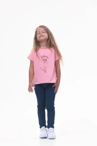 Детская футболка для девочек Rumino Jeans GRLFK1PWG028, Розовый, 5000000 UZS