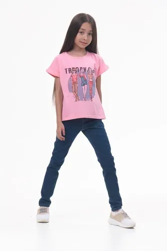 Детская футболка для девочек Rumino Jeans GRLFK13PWGS037, Розовый, фото № 24