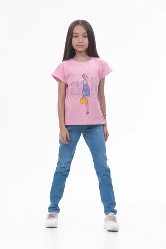 Детская футболка для девочек Rumino Jeans GRLFK34PWG027, Розовый, фото № 10