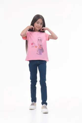 Детская футболка для девочек Rumino Jeans GRLFK15LPWG003, Розовый, фото