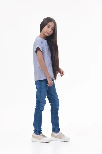 Детская футболка для девочек Rumino Jeans GRLFK17GRWG044, Серый, фото № 29