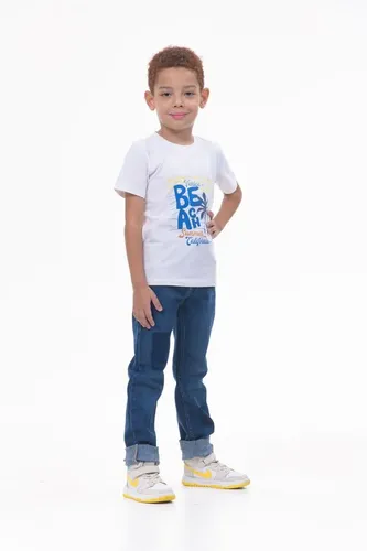 Детская футболка для мальчиков Rumino Jeans BOYFK44WHTWB034, Белый, в Узбекистане