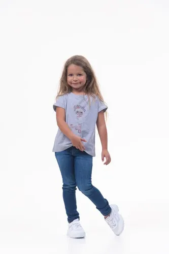Детская футболка для девочек Rumino Jeans GRLFK4GRWG022, Серый