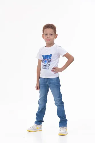 Детская футболка для мальчиков Rumino Jeans BOYWHT028, Белый