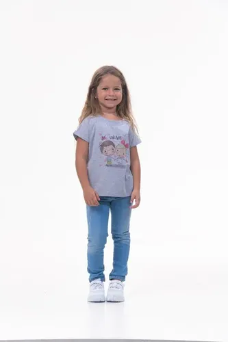 Детская футболка для девочек Rumino Jeans GRLFK4GRWBDG002, Серый