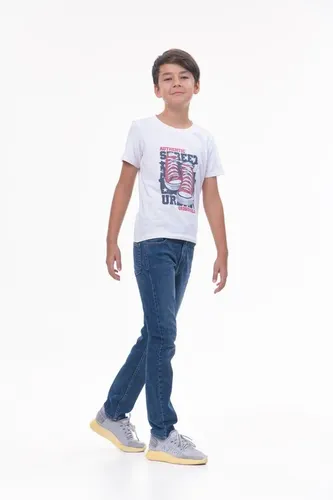 Детская футболка для мальчиков Rumino Jeans BOYFK51WHTWSS013, Белый, фото № 14