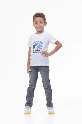 Детская футболка для мальчиков Rumino Jeans BOYFK44WHTWSK037, Белый