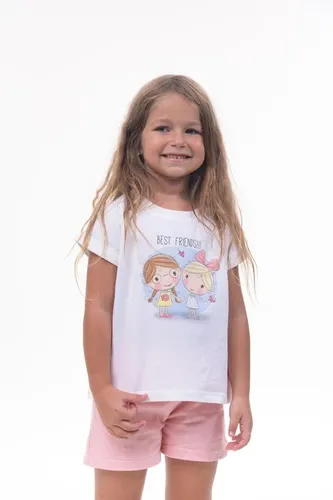 Детская футболка для девочек Rumino Jeans GRLFK7WHTWGS057, Белый, фото № 12