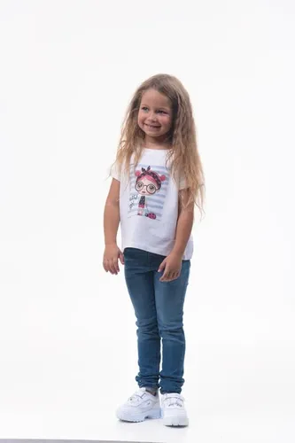 Детская футболка для девочек Rumino Jeans GRLFK41WHTWG070, Белый, 5000000 UZS