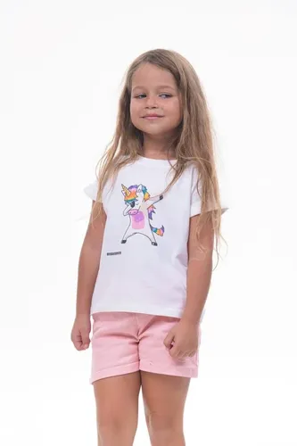 Детская футболка для девочек Rumino Jeans GRLFK7WHTWUC055, Белый, фото № 13