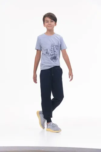 Детская футболка для мальчиков Rumino Jeans BOYFK26GRWSP025, Серый, фото № 15