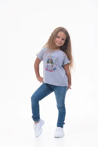 Детская футболка для девочек Rumino Jeans GRLFK4GR001, Серый, arzon
