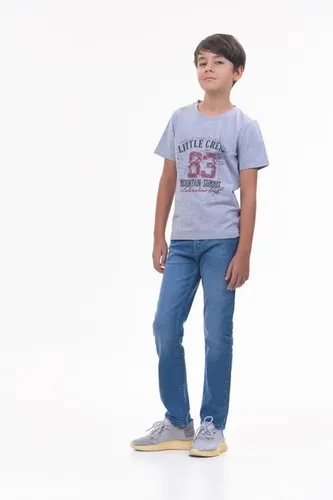 Детская футболка для мальчиков Rumino Jeans BOYFK25GRWLS011, Серый, в Узбекистане
