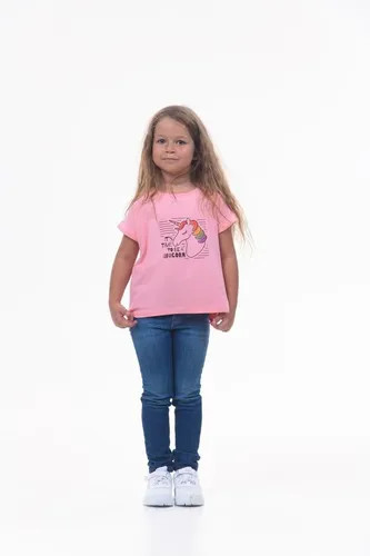 Детская футболка для девочек Rumino Jeans GRLFK1PWUC021, Розовый, в Узбекистане