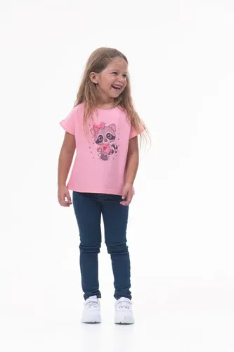 Детская футболка для девочек Rumino Jeans GRLFK1PWAM031, Розовый, O'zbekistonda