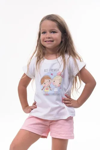 Детская футболка для девочек Rumino Jeans GRLFK7WHTWGS057, Белый, фото № 19