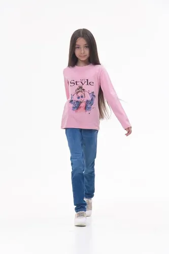 Детская кофта с длинным рукавом для девочек Rumino Jeans GS008PWG003, Розовый, фото