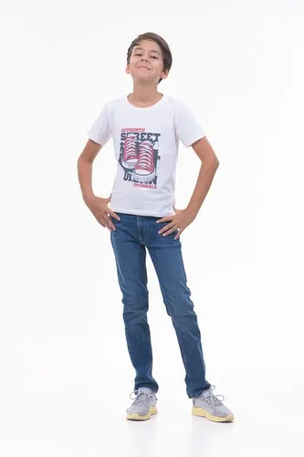 Детская футболка для мальчиков Rumino Jeans BOYFK51WHTWSS013, Белый, фото № 16