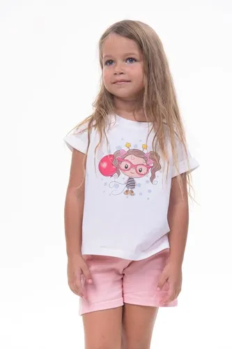 Детская футболка для девочек Rumino Jeans GRLFK41WHTWG062, Белый, фото № 18