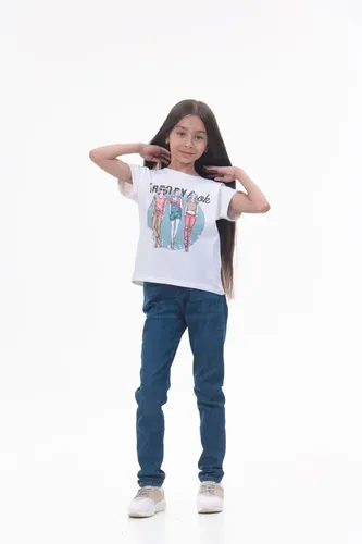Детская футболка для девочек Rumino Jeans GRLFK47WHTWGS058, Белый, купить недорого