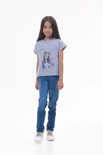 Детская футболка для девочек Rumino Jeans GRLFK20GRWG041, Серый