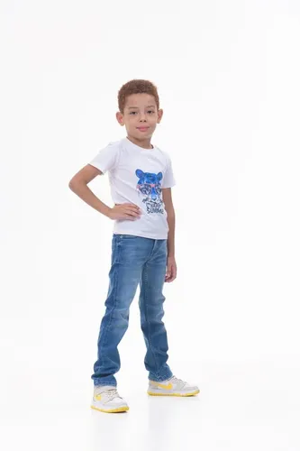 Детская футболка для мальчиков Rumino Jeans BOYWHT028, Белый, фото № 12