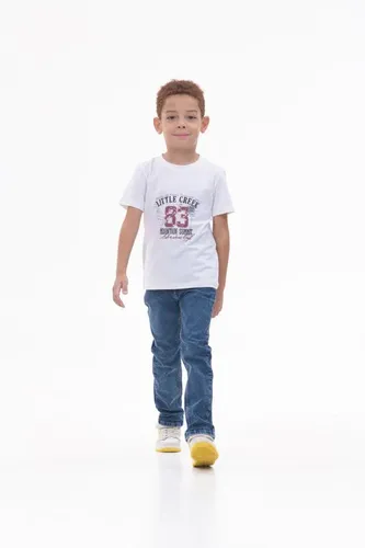 Детская футболка для мальчиков Rumino Jeans BOYFK44WHRWLS039, Белый, в Узбекистане