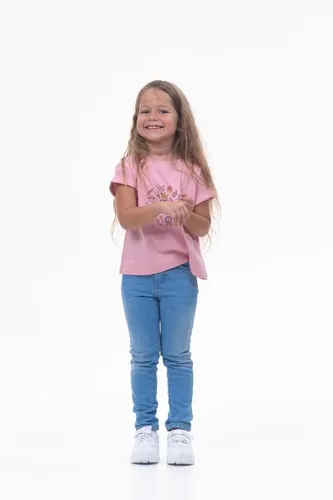 Детская футболка для девочек Rumino Jeans GRLFK38PWLS036, Розовый, фото
