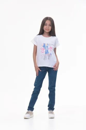 Детская футболка для девочек Rumino Jeans GRLFK47WHTWLS050, Белый, фото № 10