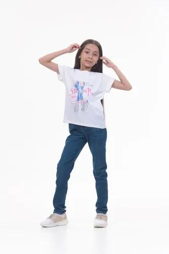 Детская футболка для девочек Rumino Jeans GRLFK47WHTWLS050, Белый, фото № 16