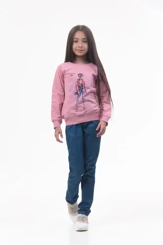 Детская кофта с длинным рукавом для девочек Rumino Jeans GS003PWG004, Розовый, фото № 13
