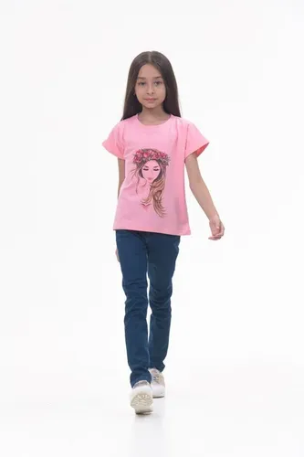 Детская футболка для девочек Rumino Jeans GRLFK13PWG038, Розовый, фото № 16