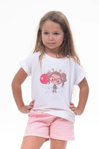Детская футболка для девочек Rumino Jeans GRLFK41WHTWG062, Белый, sotib olish