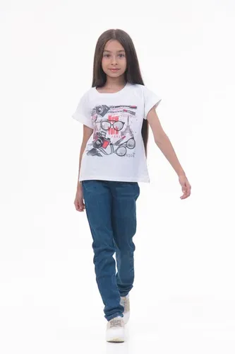 Детская футболка для девочек Rumino Jeans GRLTWHTWGS063, Белый, foto