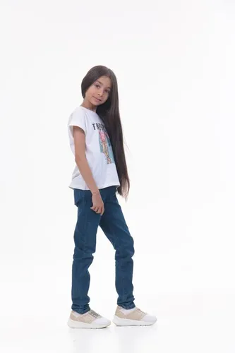 Детская футболка для девочек Rumino Jeans GRLFK47WHTWGS058, Белый, фото № 32