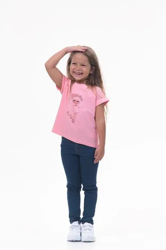 Детская футболка для девочек Rumino Jeans GRLFK1PWG028, Розовый, фото