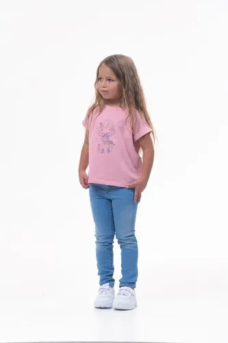Детская футболка для девочек Rumino Jeans GRLFK38PWG039, Розовый