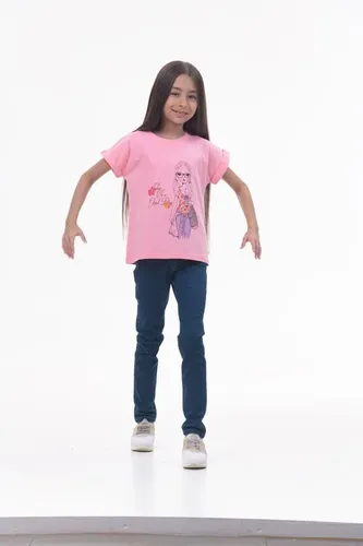 Детская футболка для девочек Rumino Jeans GRLFK15LPWG003, Розовый, фото № 13