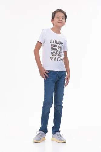 Детская футболка для мальчиков Rumino Jeans BOYFK51WHTWLS014, Белый, sotib olish