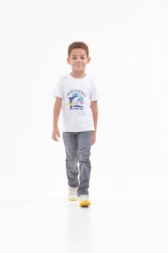 Детская футболка для мальчиков Rumino Jeans BOYFK44WHTWSK037, Белый, фото № 11