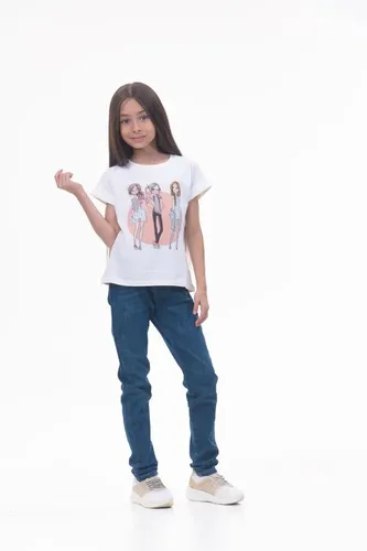 Детская футболка для девочек Rumino Jeans GRLFK47WHTWGS059, Белый, 5000000 UZS