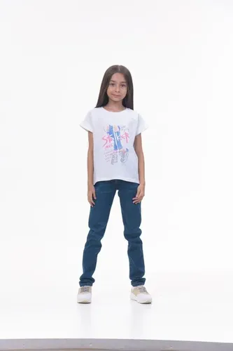 Детская футболка для девочек Rumino Jeans GRLFK47WHTWLS050, Белый